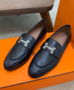 Hermes Womens Paris Fitted Loafer Black-6