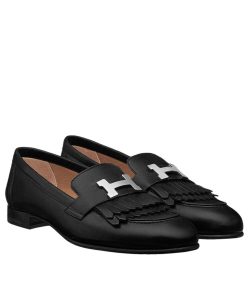 Hermes Womens Royal Loafer Black-1