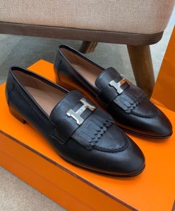 Hermes Womens Royal Loafer Black-4