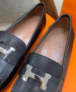 Hermes Womens Royal Loafer Black-8