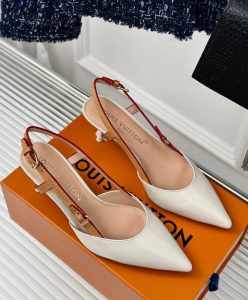 Louis Vuitton Womens Blossom Slingback Pump 1AC6FQ Cream-4