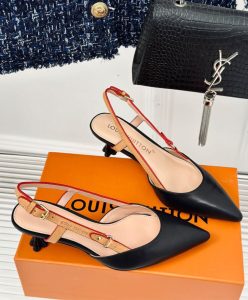 Louis Vuitton Womens Blossom Slingback Pump 1ACBIS Black-4