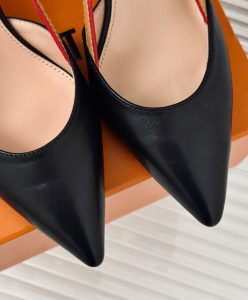 Louis Vuitton Womens Blossom Slingback Pump 1ACBIS Black-7