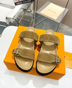 Louis Vuitton Womens Bom Dia Flat Comfort Mule 1ABOYG Cream-2