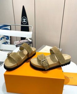 Louis Vuitton Womens Bom Dia Flat Comfort Mule 1ABOYG Cream-3