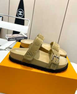 Louis Vuitton Womens Bom Dia Flat Comfort Mule 1ABOYG Cream-4