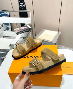 Louis Vuitton Womens Bom Dia Flat Comfort Mule 1ABOYG Cream-5