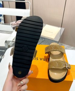 Louis Vuitton Womens Bom Dia Flat Comfort Mule 1ABOYG Cream-9