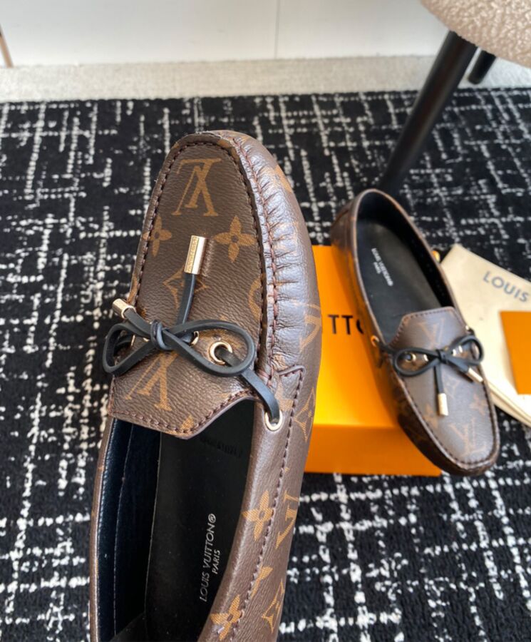 Louis Vuitton Womens Gloria Flat Loafer 1ABUZO Brown-9