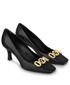 Louis Vuitton Womens Rotary Pumps Black-1