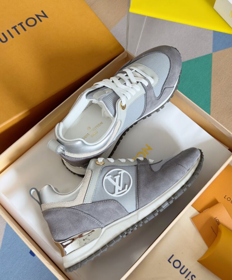 Louis Vuitton Womens Run Away Sneaker 1ABW54 Gray-5