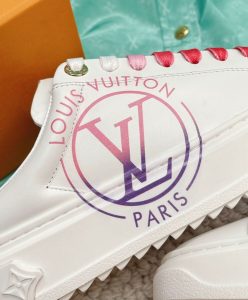 Louis Vuitton Womens Time Out Open Back Sneaker White-10