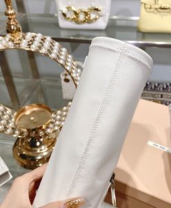 Miumiu Womens Stretch Nappa Leather Thong Boots-9