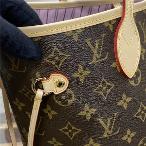 Monogram Canvas Neverfull MM M50366 Rose Ballerine-5.jpg