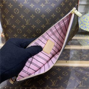 Monogram Canvas Neverfull MM M50366 Rose Ballerine-7.jpg