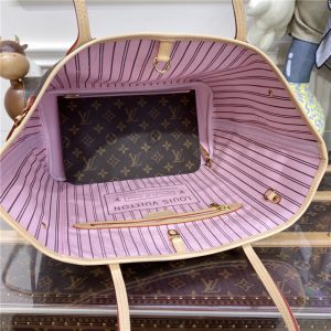 Monogram Canvas Neverfull MM M50366 Rose Ballerine-9.jpg
