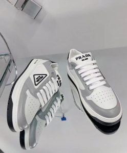 Prada Unisex District Perforated Leather Sneakers-4