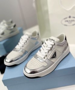 Prada Unisex Elegant Sneakers 2EE364 Silver-4