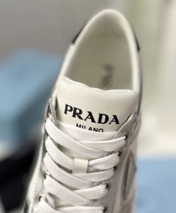 Prada Unisex Elegant Sneakers 2EE364 Silver-7