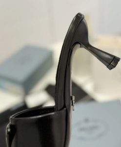 Prada Womens Brushed Leather Heeled Slides 1XX590-8