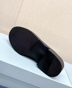 Prada Womens Brushed Leather Mules Black-10