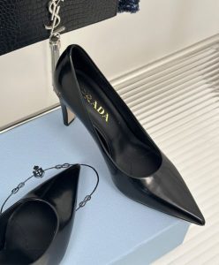 Prada Womens Brushed Leather Pumps 1I288N-5