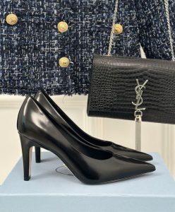 Prada Womens Brushed Leather Pumps 1I288N-6