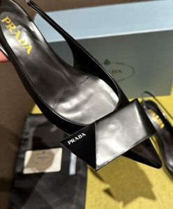 Prada Womens Brushed Leather Slingback Pumps 1I318N-7