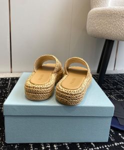 Prada Womens Crochet Flatform Slides 1XZ761-7