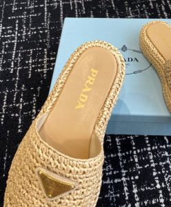 Prada Womens Crochet Flatform Slides 1XZ761-8