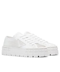 Prada Womens Double Wheel Sequin Sneakers-1