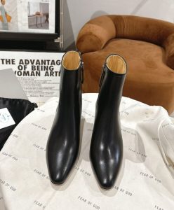 Prada Womens Leather Booties Black-2