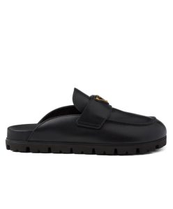 Prada Womens Leather Mules 1S430N Black-1