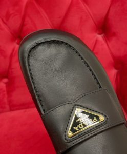 Prada Womens Leather Mules 1S430N Black-7