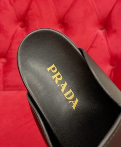 Prada Womens Leather Mules 1S430N Black-9