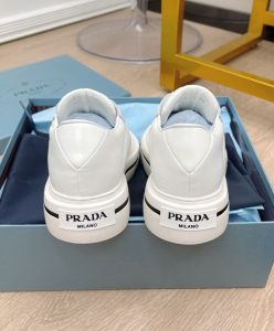 Prada Womens Macro Re-Nylon Recycled Nylon And Shiny Leather Sneakers-5