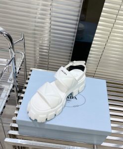 Prada Womens Monolith Leather Sandals 1X040N-5