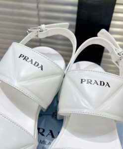 Prada Womens Monolith Leather Sandals 1X040N-8