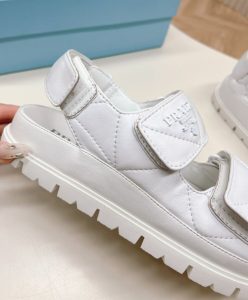 Prada Womens Padded Nappa Leather Sandals 1X721M White-8