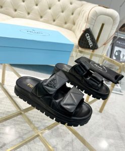 Prada Womens Padded Nappa Leather Sandals 1XX701-2