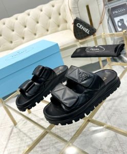 Prada Womens Padded Nappa Leather Sandals 1XX701-3