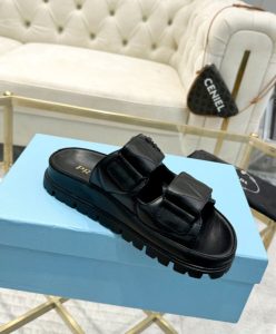Prada Womens Padded Nappa Leather Sandals 1XX701-5