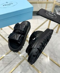Prada Womens Padded Nappa Leather Sandals 1XX701-8