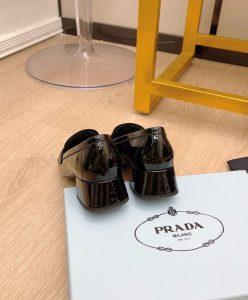 Prada Womens Patent Leather Loafers-5