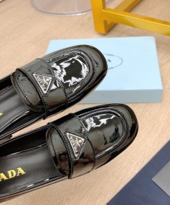 Prada Womens Patent Leather Loafers-6