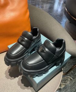 Prada Womens Soft Padded Nappa Leather Loafers Black-7