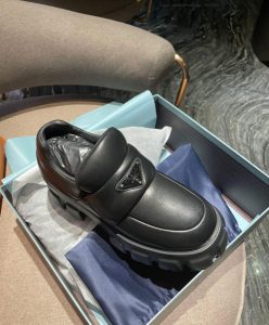 Prada Womens Soft Padded Nappa Leather Loafers Black-8