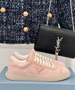 Prada Womens Suede Sneakers 1E413N Pink-5