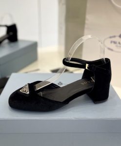 Prada Womens Velvet Pumps 1I357N Black-5