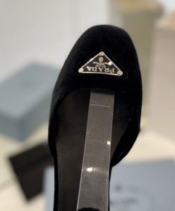 Prada Womens Velvet Pumps 1I357N Black-8